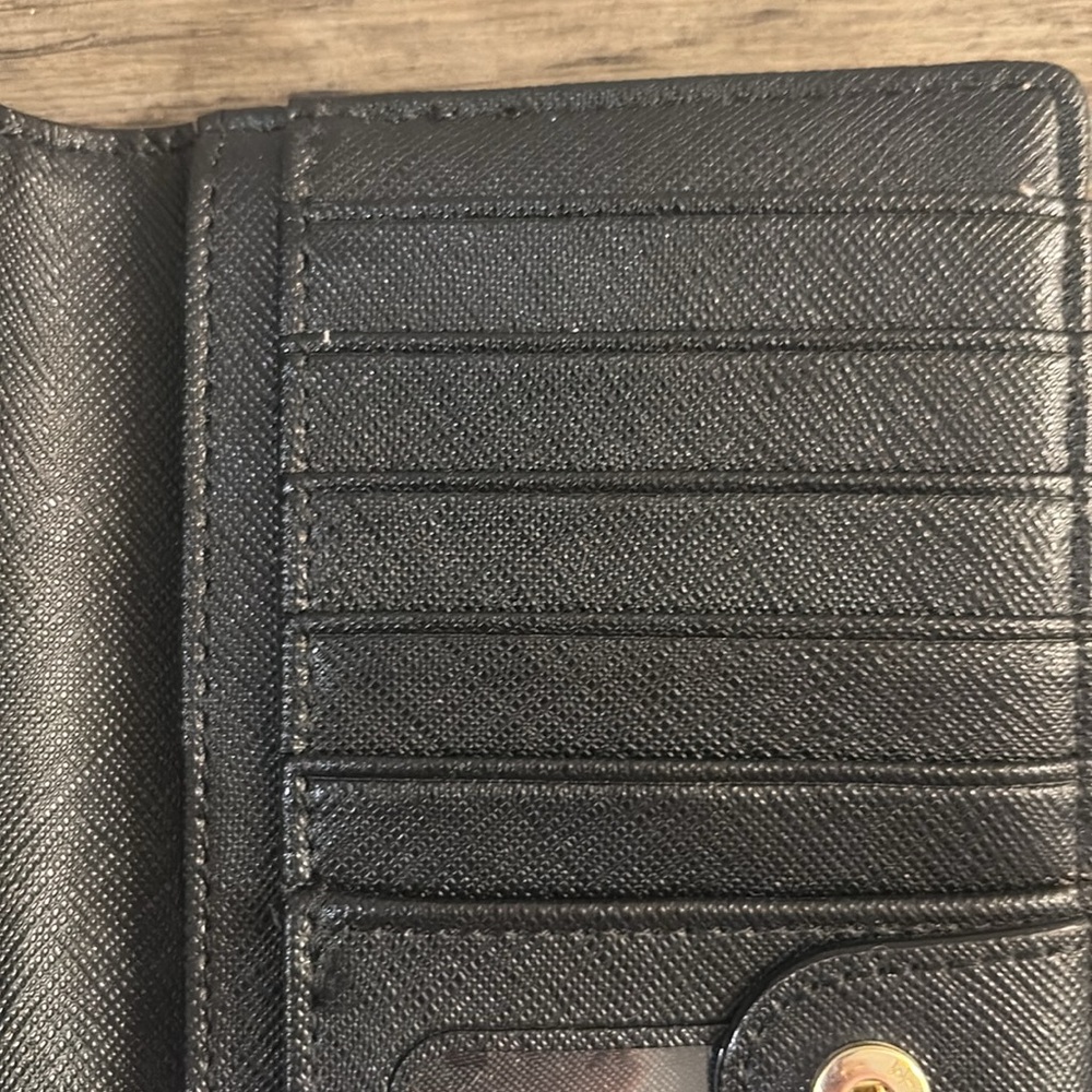 [Kate Spade] Stacy Laurel Way Soft Porcelain Colorblock Black & Pale Pink Wallet - Picture 9 of 15
